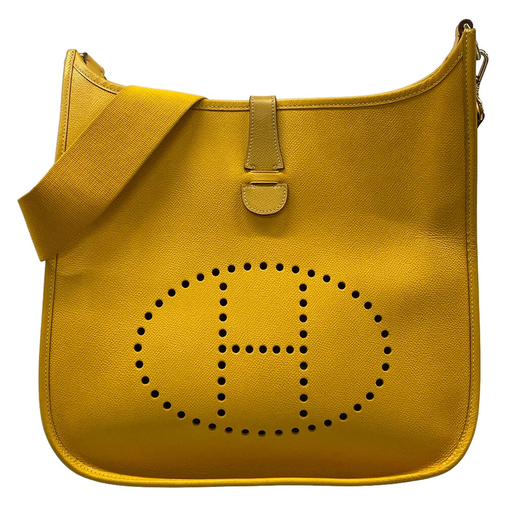 Hermes Evelyne Gm Yellow Veau Graine #342368H19B